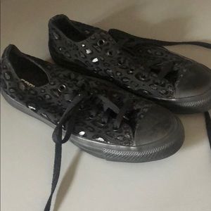 Leopard Converse all stars! Sz 9 worm once